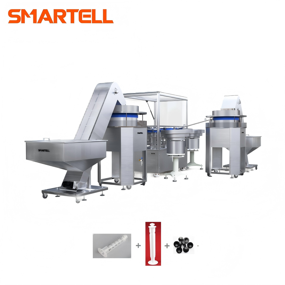 Tek Kullanımlık 3 Parçalı Luer Slip Şırınga Tıbbi Sınıf Yüksek Hızlı Otomatik Montaj Makinesi