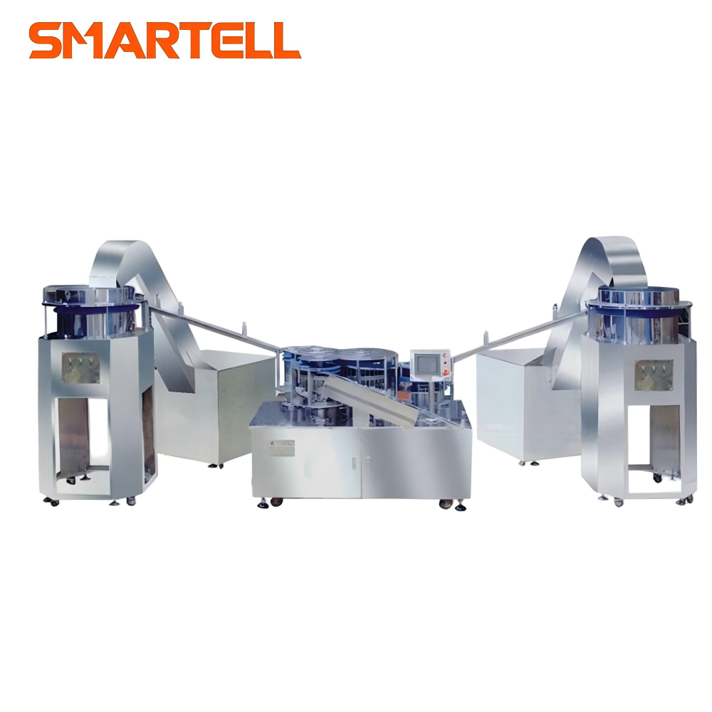 Otomatik Çift Turuncu Kapak 1ml İnsülin Şırınga Montaj Makinesi Hattı