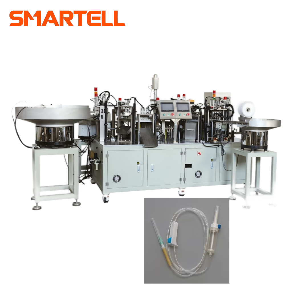 Otomatik İnfüzyon Seti Altı Parçalı Damlama Haznesi Montaj Makinesi