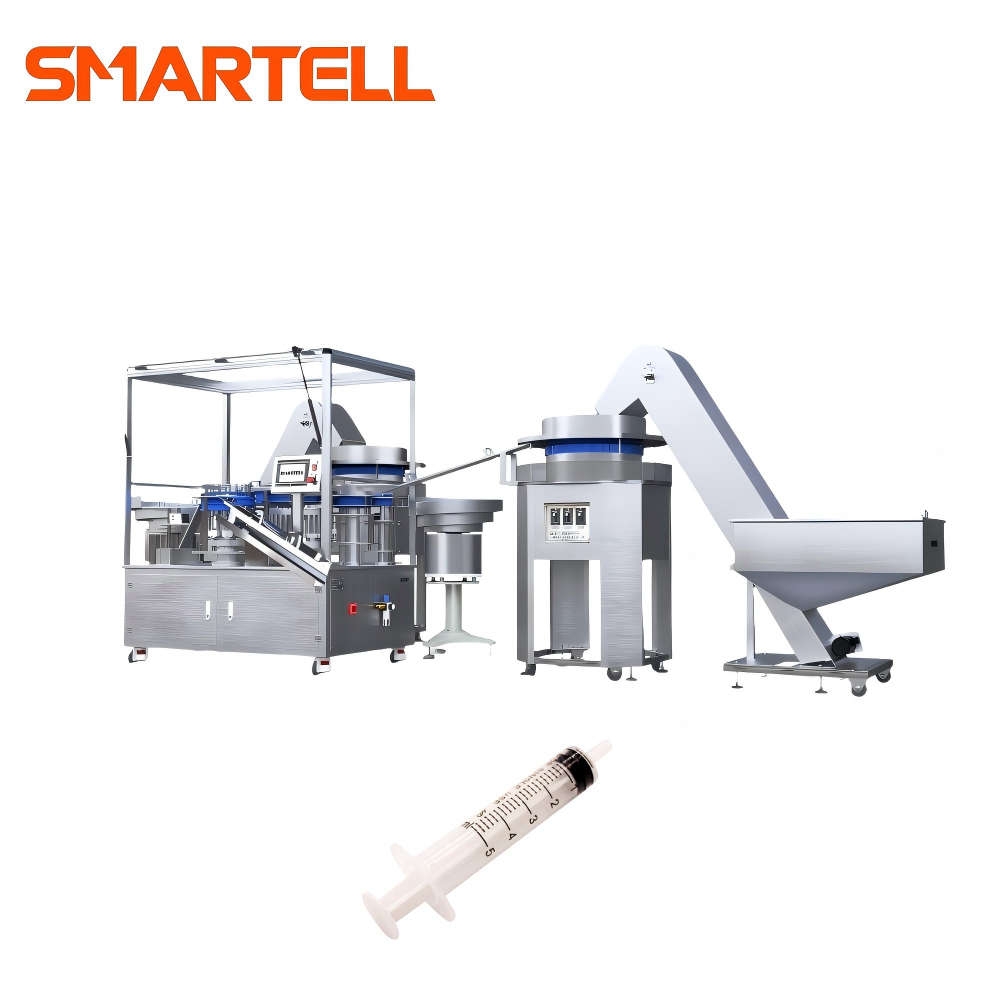 Otomatik tek kullanımlık 5 ml luer kayma şırınga imalat makinesi montaj makinesi