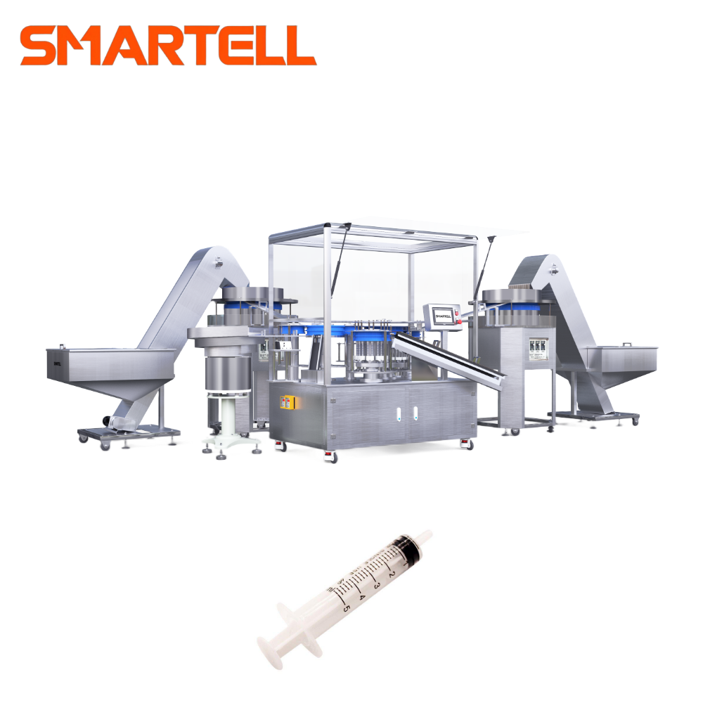 Otomatik tek kullanımlık 5 ml luer kayma şırınga imalat makinesi montaj makinesi