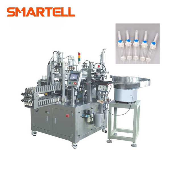 Tıbbi IV Seti Üretim Hattı Altı Parçalı Damlama Haznesi Montaj Makinesi