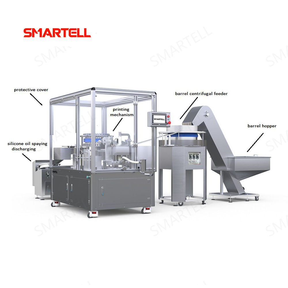 Silikon Transfer Silindiri ile Şırınga İçin Hassas Ped Yazıcısı