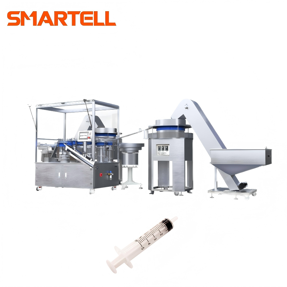 Otomatik tek kullanımlık 5 ml luer kayma şırınga imalat makinesi montaj makinesi