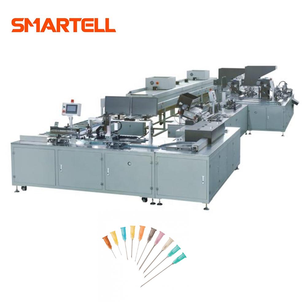 Tıp Endüstrisi Tam Otomatik Hipodermik İğne Montaj Makinesi