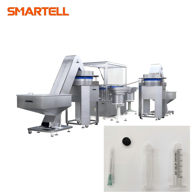 Özel Yapım Tam Otomatik Tek Kullanımlık Şırınga Montaj Makinesi 1-60ml 