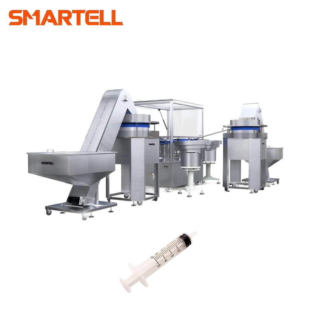 Otomatik tek kullanımlık 5 ml luer kayma şırınga imalat makinesi montaj makinesi