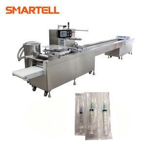 Tek kullanımlık 10ml şırıngalar (tıbbi dereceli) için kolay işletilen elektrikli blister ambalaj makinesi