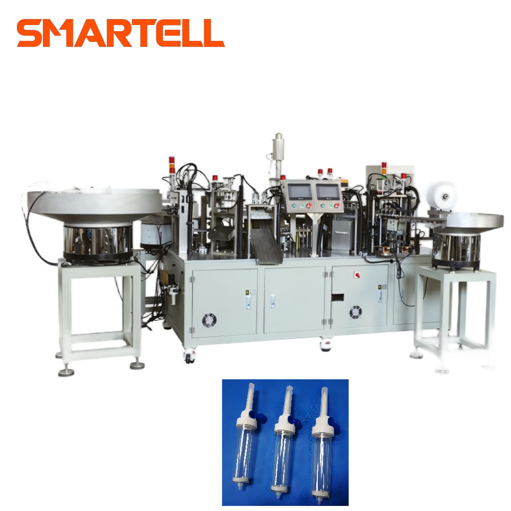 Otomatik İnfüzyon Seti Altı Parçalı Damlama Haznesi Montaj Makinesi