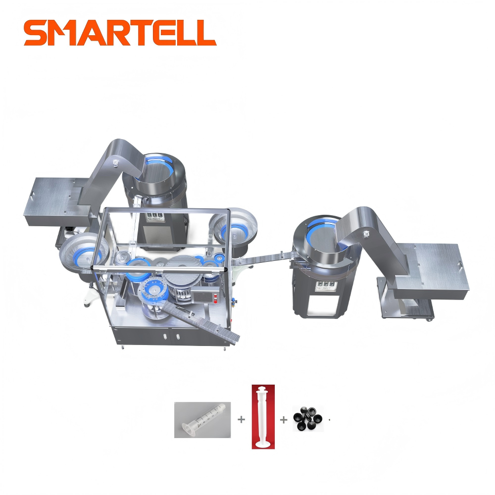 Tıp Endüstrisi Tek Kullanımlık 3 Parçalı Şırınga Otomatik Montaj Makinesi