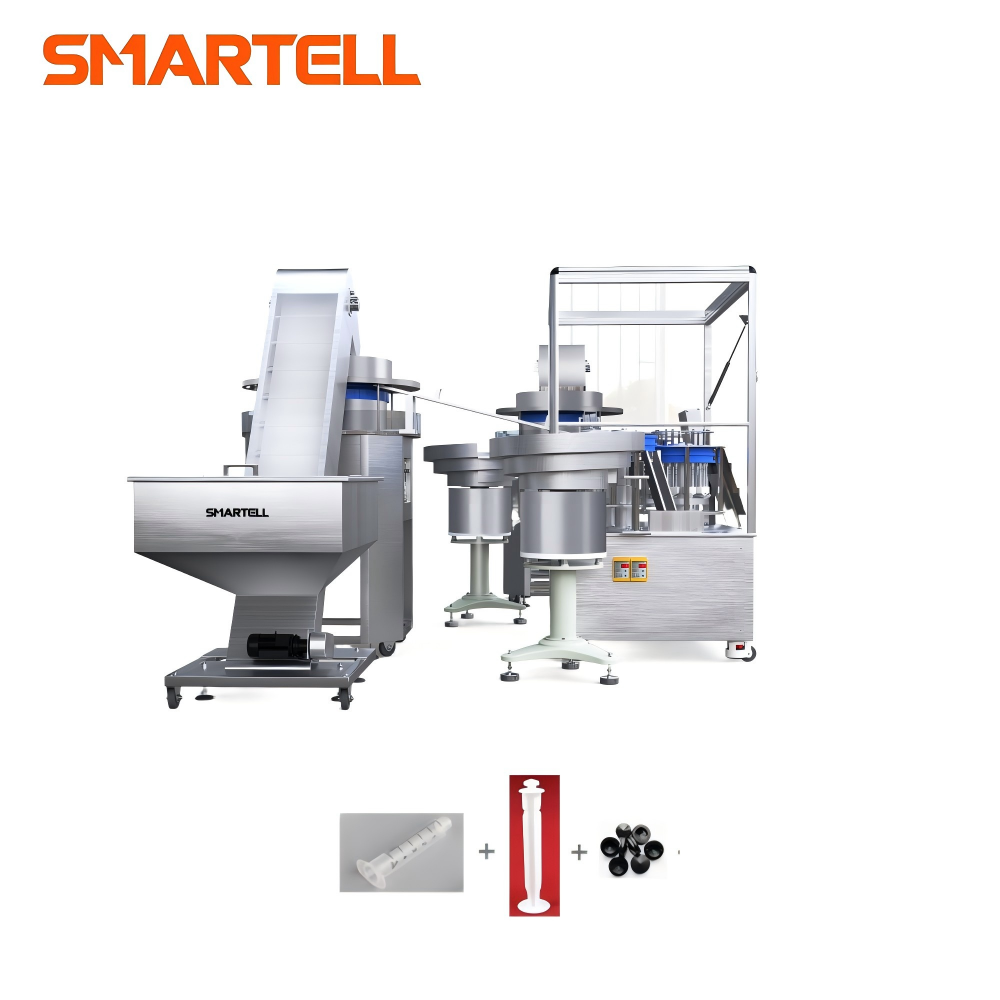 Tek Kullanımlık 3 Parçalı Luer Slip Şırınga Tıbbi Sınıf Yüksek Hızlı Otomatik Montaj Makinesi