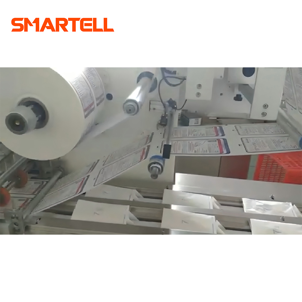 Gelişmiş Tıbbi Tekstil ve Cerrahi Eldivenler Otomatik Termal Sarma Eldiveni Dış Çanta Paketleme Makinesi