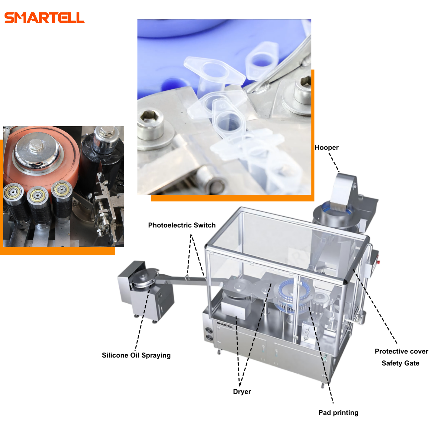 1ml Tıbbi Şırınga Haznesi Tam Otomatik Tampon Baskı Makinesi